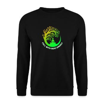Symbole Reiki Maître Reiki Cadeau de Cristal Reiki - Sweat-shirt Unisexe - noir - Devant - Alina (178cm) & Michal (187cm)