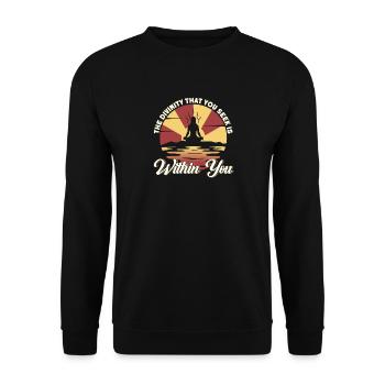Symbole Reiki Maître Reiki Cadeau de Cristal Reiki - Sweat-shirt Unisexe - noir - Devant - Alina (178cm) & Michal (187cm)