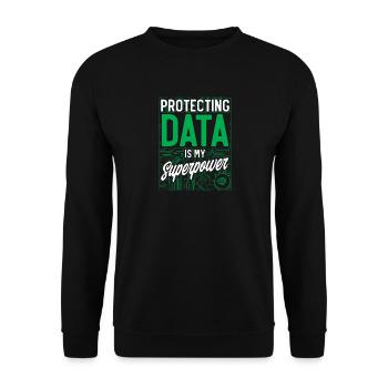 Network Security Specialist Gift - Unisex Sweatshirt - black - Front - Alina (178cm) & Michal (187cm)