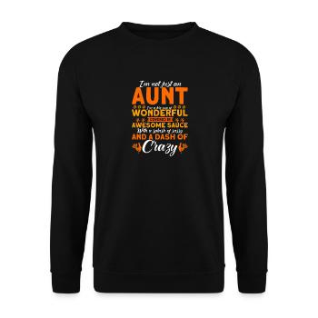 Tanten Tante Schwester Tanten Familie Geschenk - Unisex Pullover - Schwarz - Vorne - Alina (178cm) & Michal (187cm)
