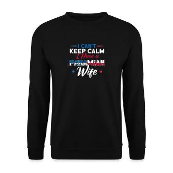 Panamanian Flag Panamanian Roots gift - Unisex Sweatshirt - black - Front - Alina (178cm) & Michal (187cm)