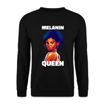Melanin Queen Pride Roots Gift - Unisex Sweatshirt - black - Front - Alina (178cm) & Michal (187cm)