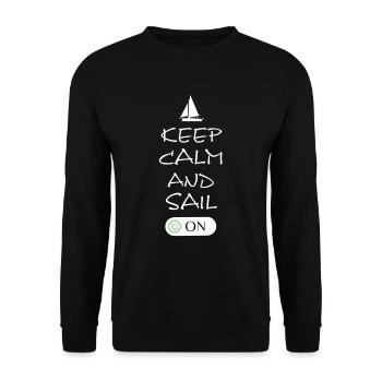 Segeln Segelboot Sailing - Unisex Pullover - Schwarz - Vorne - Alina (178cm) & Michal (187cm)
