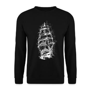 sailing boat - Unisex Pullover - Schwarz - Vorne - Alina (178cm) & Michal (187cm)