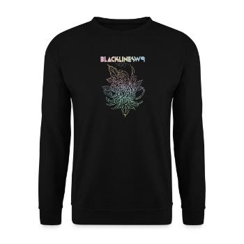 Chrysanthemum flower Blacklinesw9 Brixton - Unisex Sweatshirt - black - Front - Alina (178cm) & Michal (187cm)