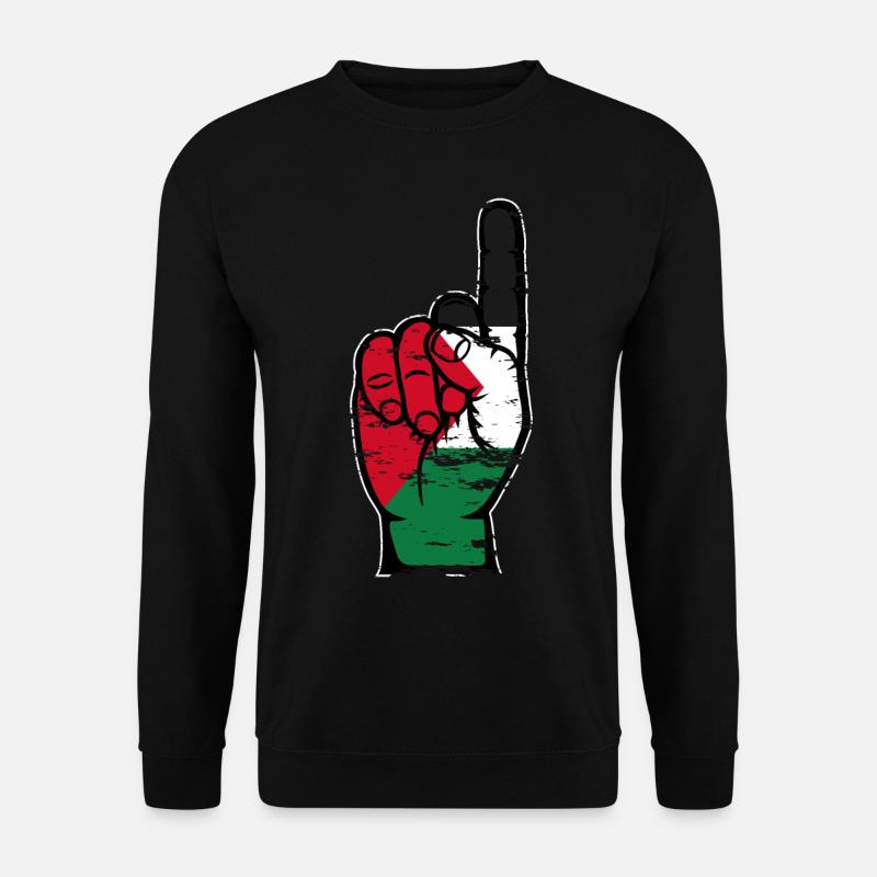 Palästina Flagge Nummer 1 used - Unisex Pullover - Schwarz