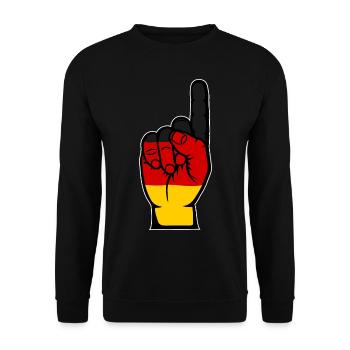 Drapeau allemand numéro 1 - Sweat-shirt Unisexe - noir - Devant - Alina (178cm) & Michal (187cm)