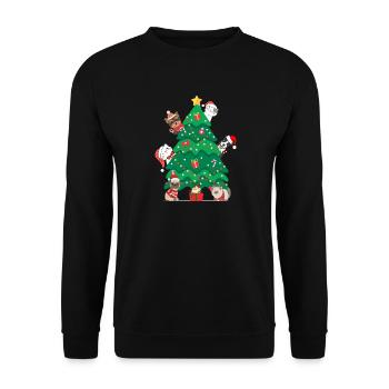 Cats and dogs Christmas - Sweat-shirt Unisexe - noir - Devant - Alina (178cm) & Michal (187cm)