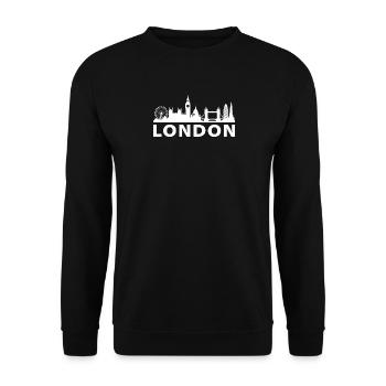 London Skyline - Unisex Sweatshirt - black - Front - Alina (178cm) & Michal (187cm)