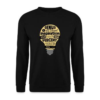 Reply with quote Thomas Edison - Unisex Sweatshirt - black - Front - Alina (178cm) & Michal (187cm)