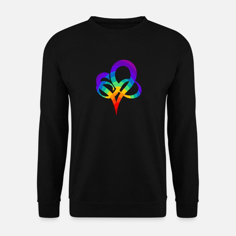 Regenbogen Herz - Unisex Pullover - Schwarz