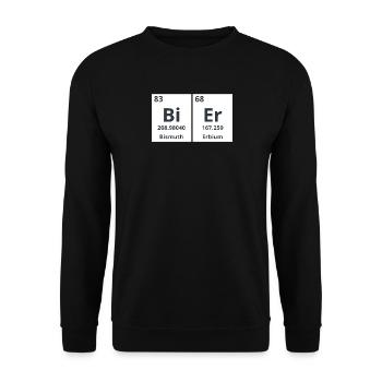 Bier chemische Formel - Unisex Pullover - Schwarz - Vorne - Alina (178cm) & Michal (187cm)