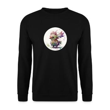 Animal chick fantasy and cute - Unisex Sweatshirt - black - Front - Alina (178cm) & Michal (187cm)