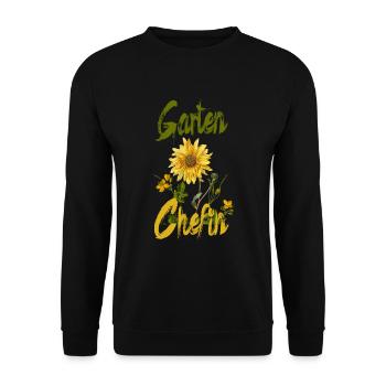 Garten Chefin Gärtnerin Ruhestand Rente - Unisex Pullover - Schwarz - Vorne - Alina (178cm) & Michal (187cm)