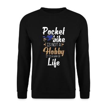 Motorrad Bikerin Zweirad Sohn - Unisex Pullover - Schwarz - Vorne - Alina (178cm) & Michal (187cm)