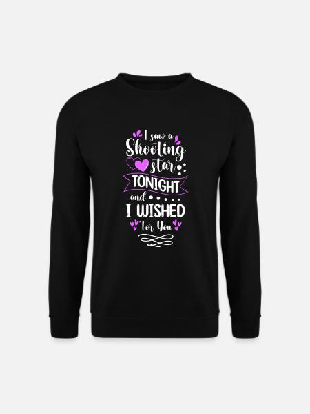 Star Wish Moon Astronaut - Unisex Sweatshirt - black