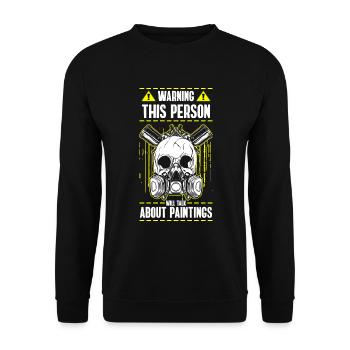 Travail de vernisseur de bombe aérosol de peintre - Sweat-shirt Unisexe - noir - Devant - Alina (178cm) & Michal (187cm)