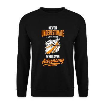 Stars Planet Voyage dans l’espace - Sweat-shirt Unisexe - noir - Devant - Alina (178cm) & Michal (187cm)