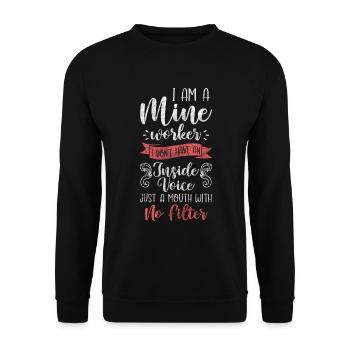 Mining Mining Stones - Unisex Sweatshirt - black - Front - Alina (178cm) & Michal (187cm)