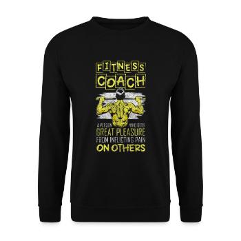 Fitness Gym Pumps Athletes - Unisex Sweatshirt - black - Front - Alina (178cm) & Michal (187cm)