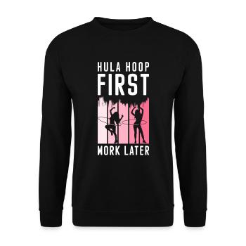 Hullern Reifen Training Motivation - Unisex Pullover - Schwarz - Vorne - Alina (178cm) & Michal (187cm)