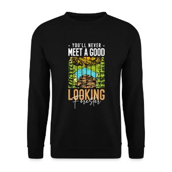 Forêt Chasse Chien Chasse Protection de l’environnement - Sweat-shirt Unisexe - noir - Devant - Alina (178cm) & Michal (187cm)
