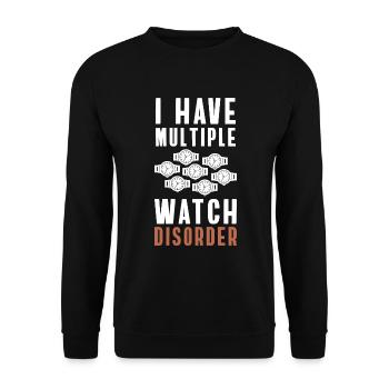 Watch Collector Movement Collector - Unisex Sweatshirt - black - Front - Alina (178cm) & Michal (187cm)