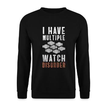Watch Time Luxury Watches Valuable - Unisex Sweatshirt - black - Front - Alina (178cm) & Michal (187cm)