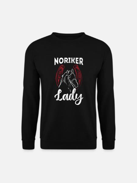 Noriker Lady Reiter Pferde Reiten Noriker - Unisex Pullover - Schwarz
