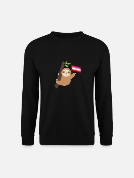 Gay Pride Lesbienne Paresseux Tropical Animal LGBT - Sweat-shirt Unisexe - noir