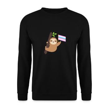 Mois de la fierté Bigender Paresseux Tropical Animal LGBT - Sweat-shirt Unisexe - noir - Devant - Alina (178cm) & Michal (187cm)