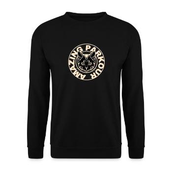 AMAZING PARKOUR gift Parkour Freerun - Unisex Sweatshirt - black - Front - Alina (178cm) & Michal (187cm)