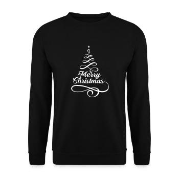 Merry Christmas and Happy New Year - Unisex Pullover - Schwarz - Vorne - Alina (178cm) & Michal (187cm)