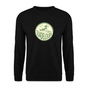 Guadeloupe Karibische Meereswellen - Unisex Pullover - Schwarz - Vorne - Alina (178cm) & Michal (187cm)