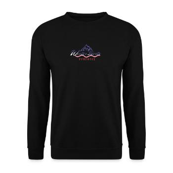 Große Pyrenäen Frankreich Wintersport - Unisex Pullover - Schwarz - Vorne - Alina (178cm) & Michal (187cm)