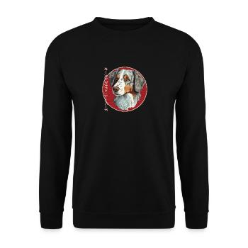 Japanese Australian Shepherd - Unisex Sweatshirt - black - Front - Alina (178cm) & Michal (187cm)