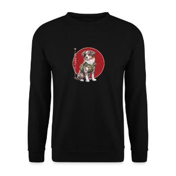 Japanese Australian Shepherd - Unisex Sweatshirt - black - Front - Alina (178cm) & Michal (187cm)