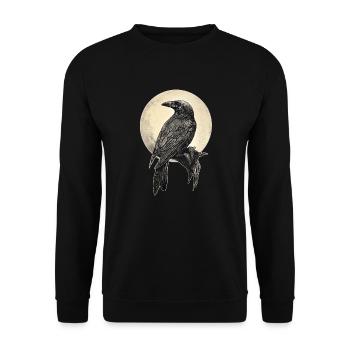 Raven - Unisex Sweatshirt - black - Front - Alina (178cm) & Michal (187cm)