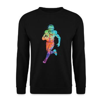 Football américain Sports Football masculin Garçons - Sweat-shirt Unisexe - noir - Devant - Alina (178cm) & Michal (187cm)