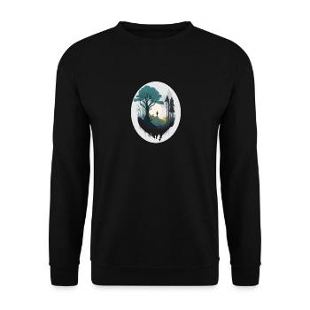 SURREAL - Unisex Pullover - Schwarz - Vorne - Alina (178cm) & Michal (187cm)