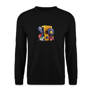 3D - Unisex Pullover - Schwarz - Vorne - Alina (178cm) & Michal (187cm)