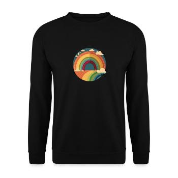 RAINBOW - Unisex Sweatshirt - black - Front - Alina (178cm) & Michal (187cm)