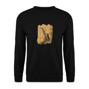saxophone - Unisex Sweatshirt - black - Front - Alina (178cm) & Michal (187cm)
