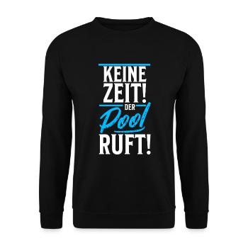 Planschbecken Swimmingpool Pool Schwimmen Geschenk - Unisex Pullover - Schwarz - Vorne - Alina (178cm) & Michal (187cm)