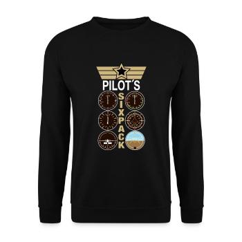 Pilote pilote SixPack - Sweat-shirt Unisexe - noir - Devant - Alina (178cm) & Michal (187cm)