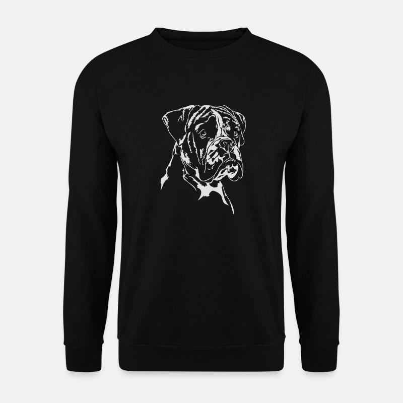 BOXER Portrait Hunde Hund Wilsigns - Unisex Pullover - Schwarz