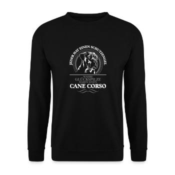 CANE CORSO Guardian Angel Dog Wilsign's Gift Idea - Unisex Sweatshirt - black - Front - Alina (178cm) & Michal (187cm)