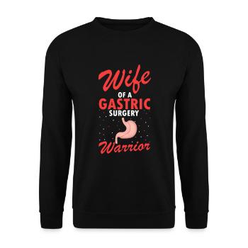 Gastric Bypass and Gastric Bypass Operation Design - Unisex Sweatshirt - black - Front - Alina (178cm) & Michal (187cm)