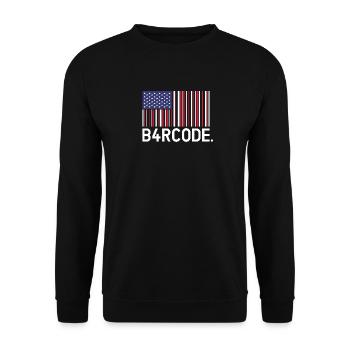 B4RCODE. United States - Unisex Sweatshirt - black - Front - Alina (178cm) & Michal (187cm)