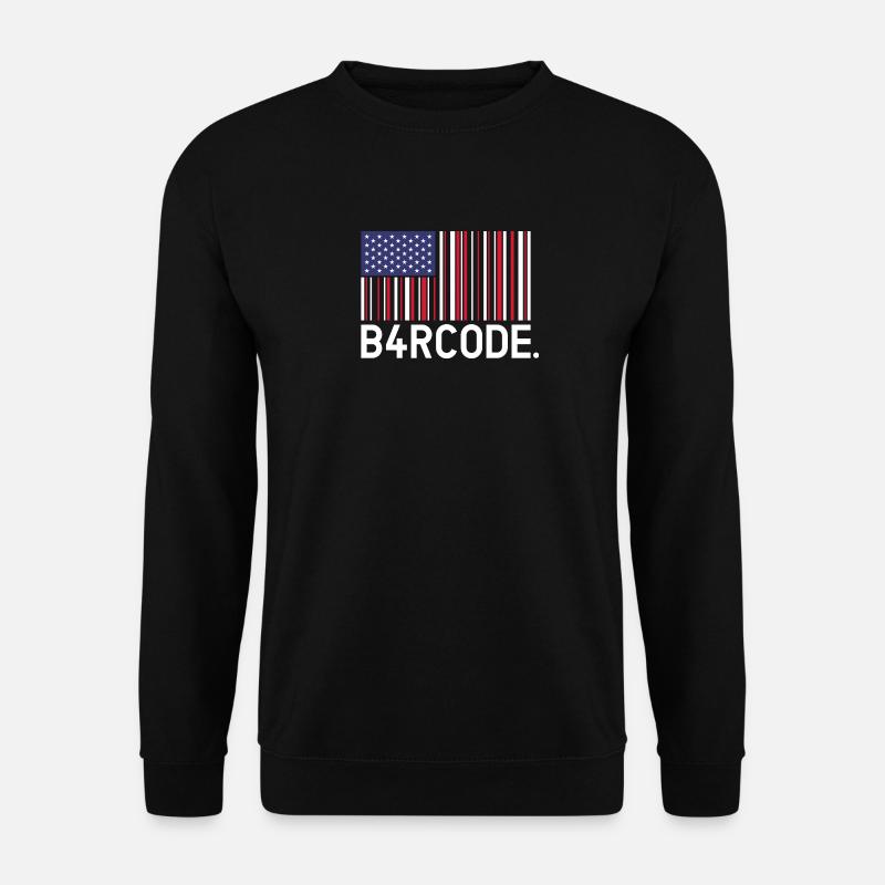 B4RCODE. USA - Unisex Pullover - Schwarz